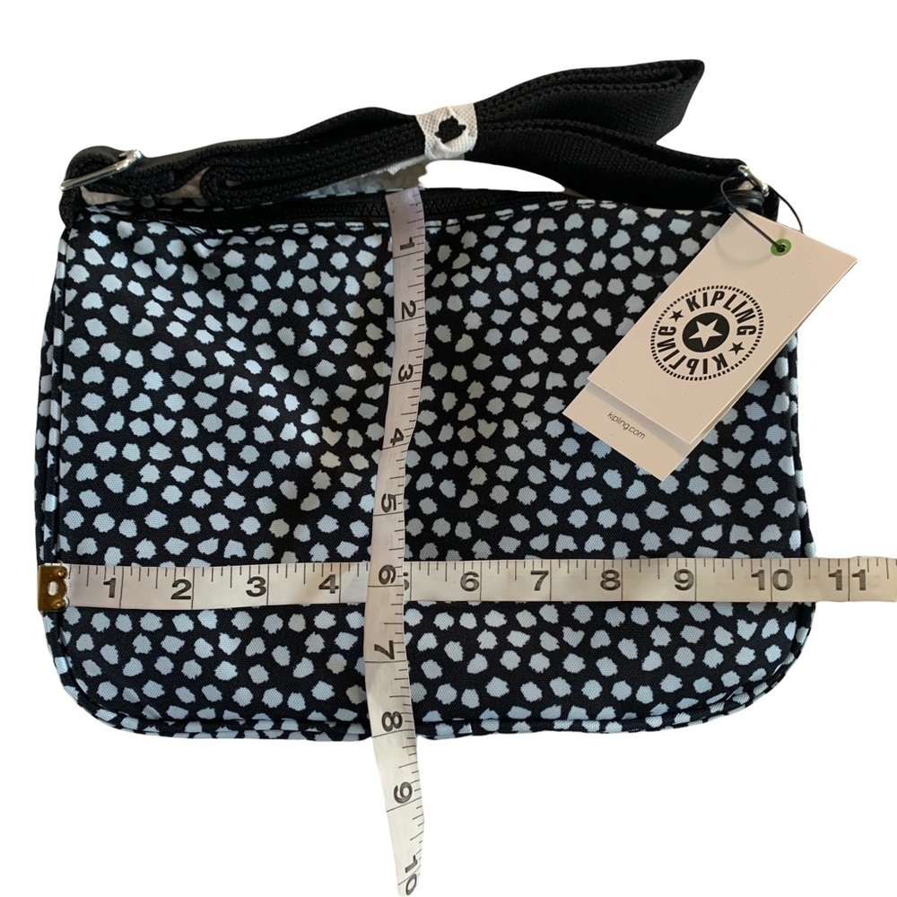 Kipling New With Tags Callie PRT Appaloosa Dots Blue Print 10.5X5X4.5 Crossbody - Picture 7 of 13